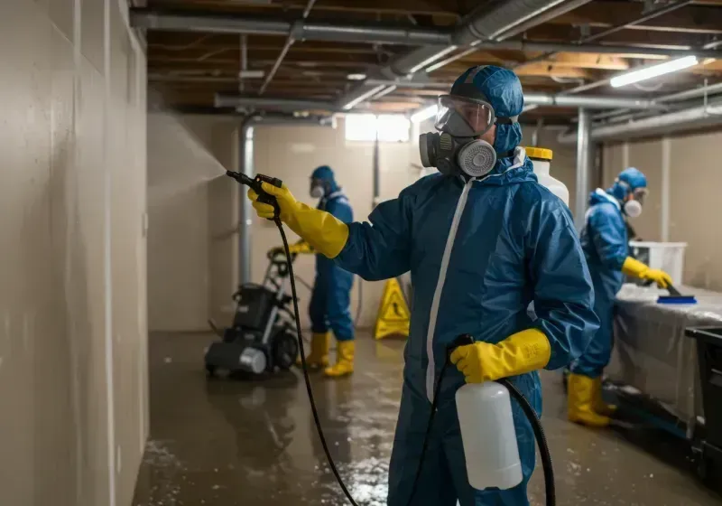 Basement Sanitization and Antimicrobial Treatment process in Warren County, IN