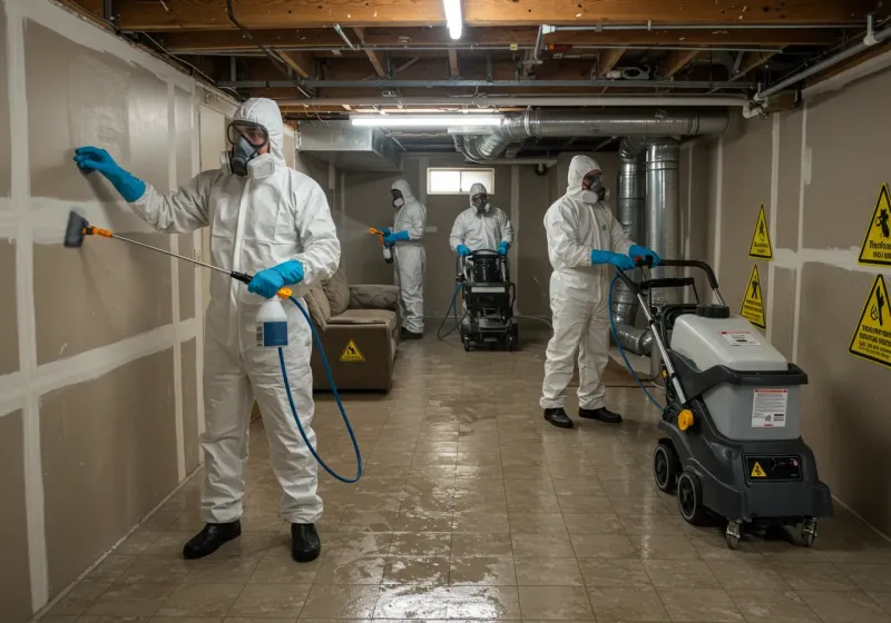 Basement Moisture Removal and Structural Drying process in Warren County, IN